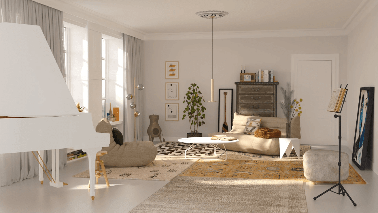 旋转木马03中的室内渲染示例